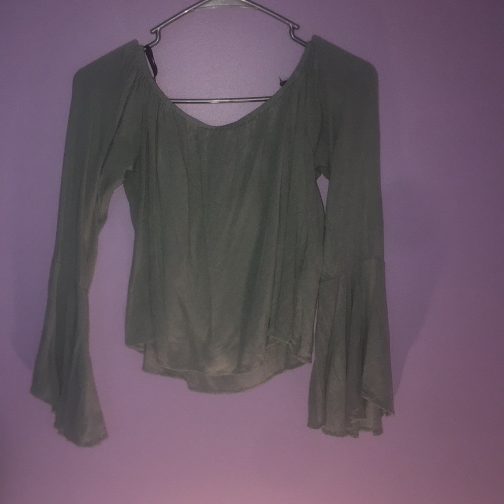 Worn once. Shoulder hanger straps ripped